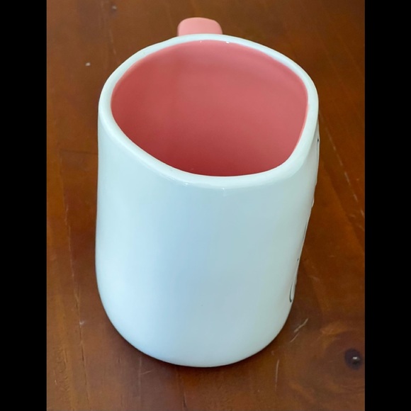 Rae Dunn Artisan Collection ONE SMART COOKIE Pink Glaze Pottery Mug - Picture 4 of 7